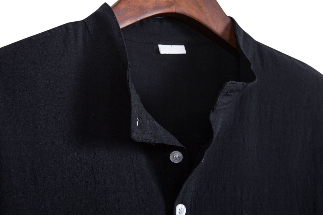 Herren Langarmhemd mit innovativem Henley-Ausschnitt und praktischer Brusttasche EB