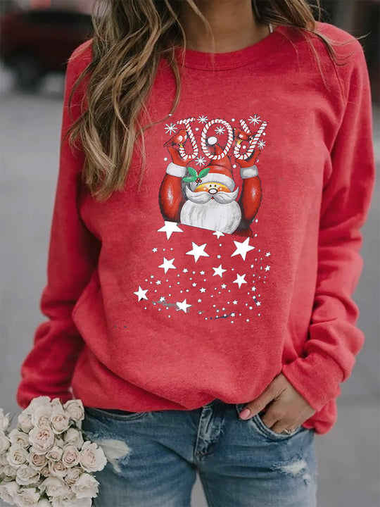 Damen Sweatshirt mit festlichem Weihnachtsmotiv EB