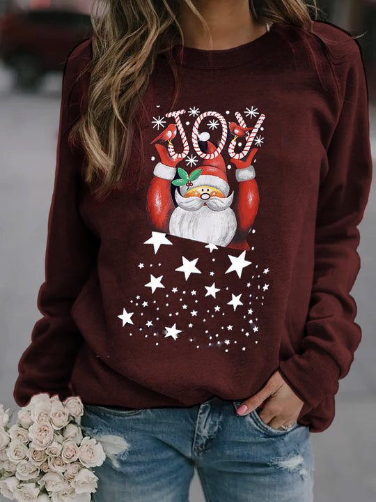 Damen Sweatshirt mit festlichem Weihnachtsmotiv EB