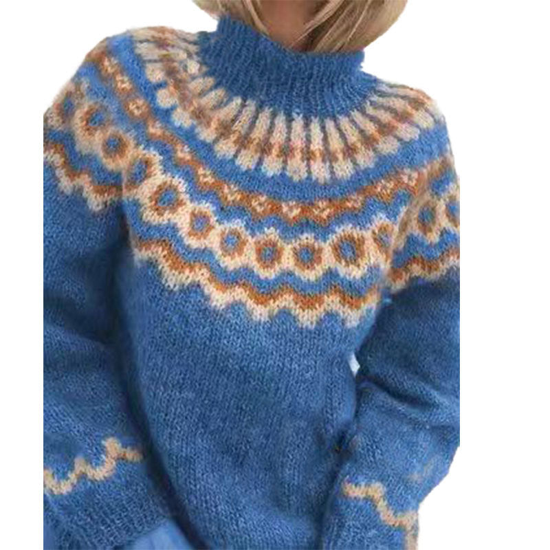 EB | Nordische Strickjacke mit Muster Acryl Warm, Zeitlos