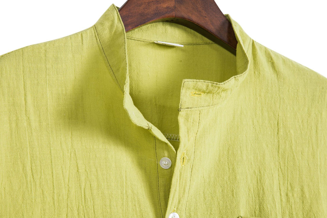 Herren Langarmhemd mit praktischem Henley-Ausschnitt und Tasche EB