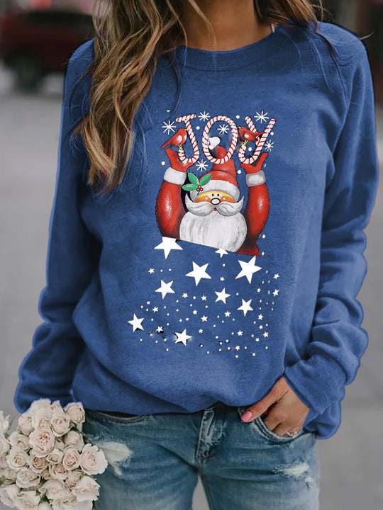 Damen Sweatshirt mit festlichem Weihnachtsmotiv EB