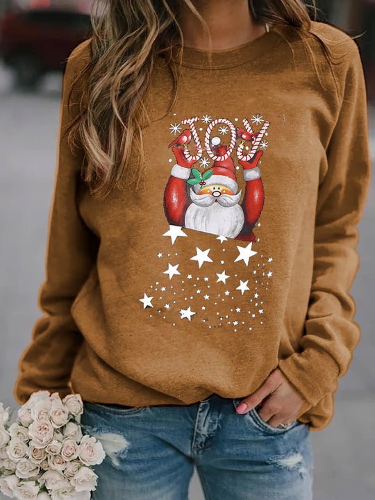 Damen Sweatshirt mit festlichem Weihnachtsmotiv EB