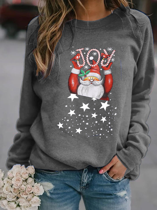 Damen Sweatshirt mit festlichem Weihnachtsmotiv EB