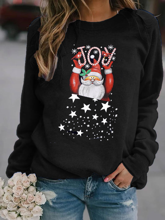 Damen Sweatshirt mit festlichem Weihnachtsmotiv EB