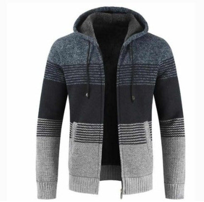 Herren Strickjacke mit Kapuze EB