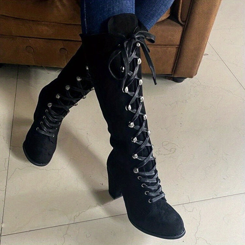 EB – kniehohe, bequeme lange Winterstiefel für Damen