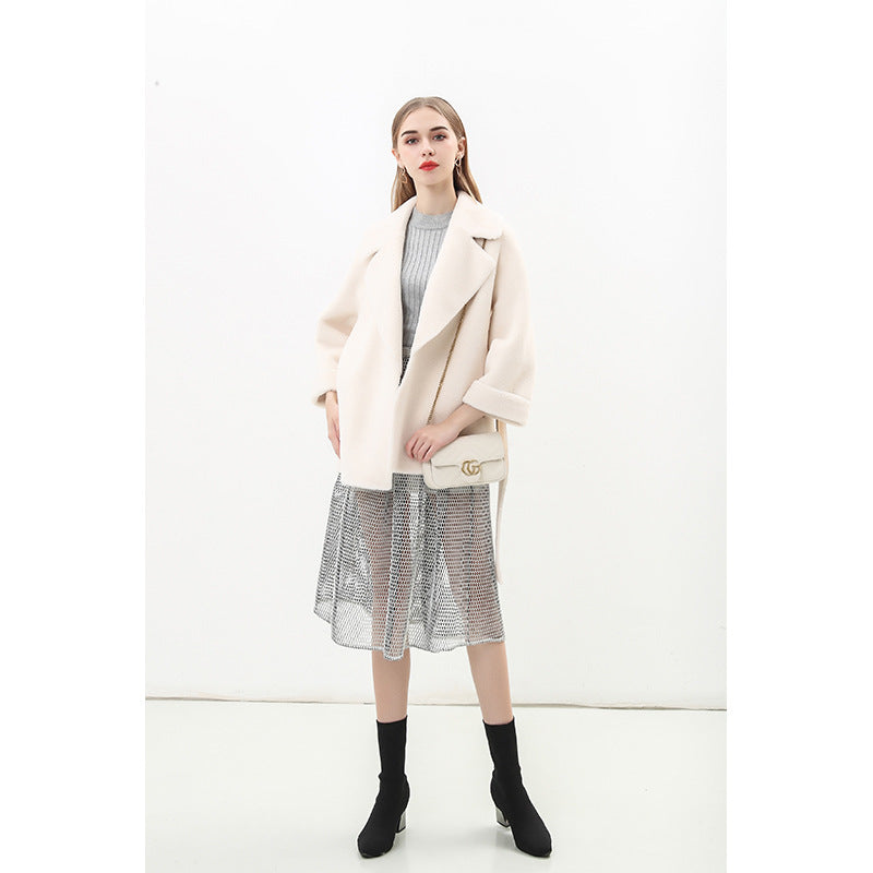 Damen Modische Manteljacke im Oversized-Stil EB
