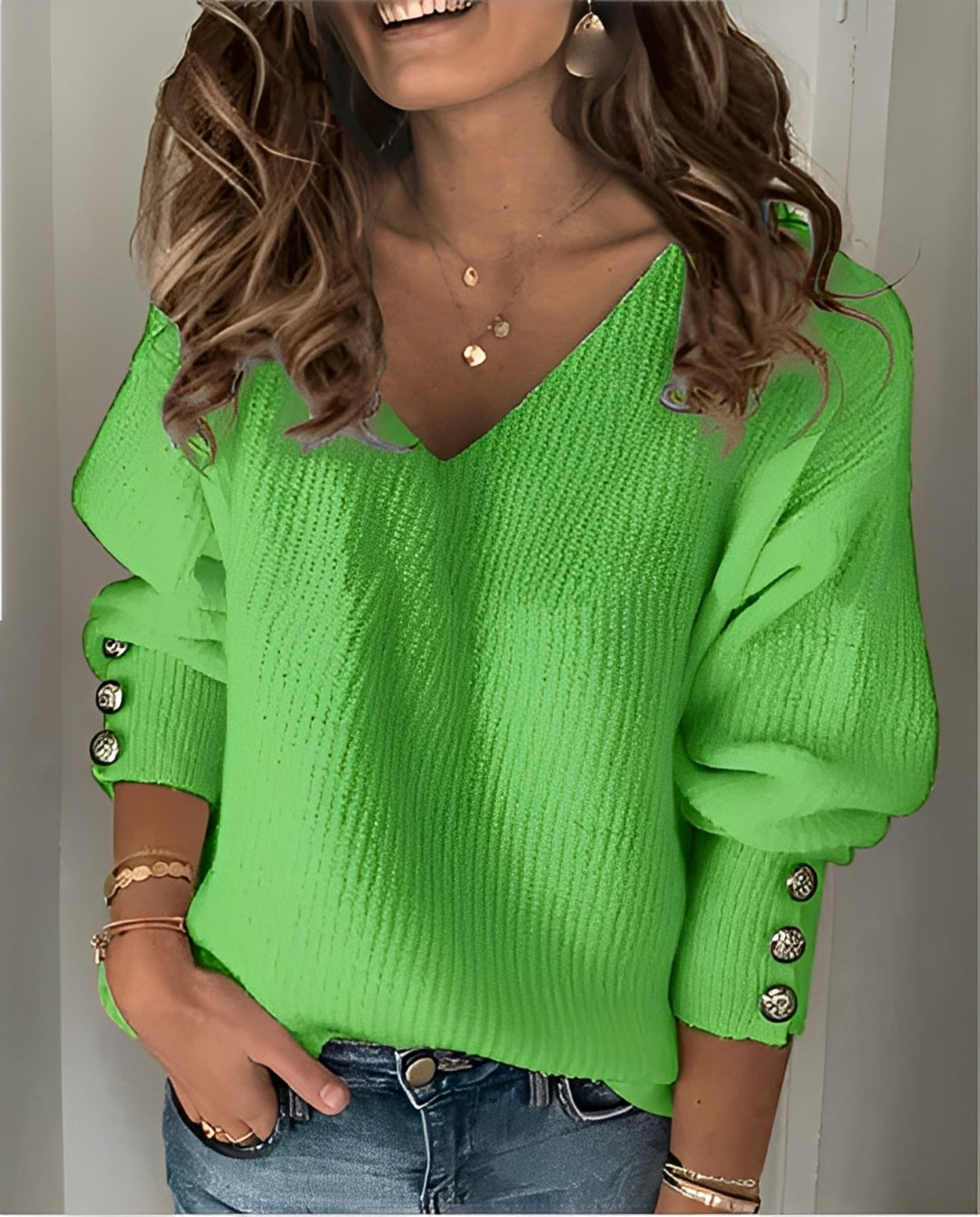 EB | V-Ausschnitt-Pullover aus Strick