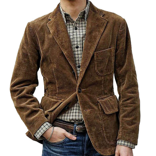 Herren Cordblazer mit modernen Details und praktischen Taschen EB