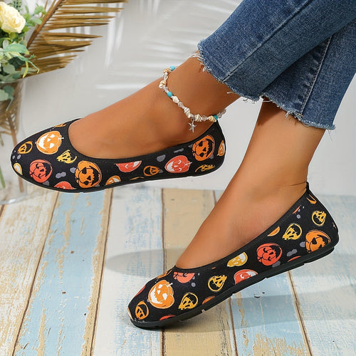 Kürbis Druck Slipper Schuhe Lisa EB
