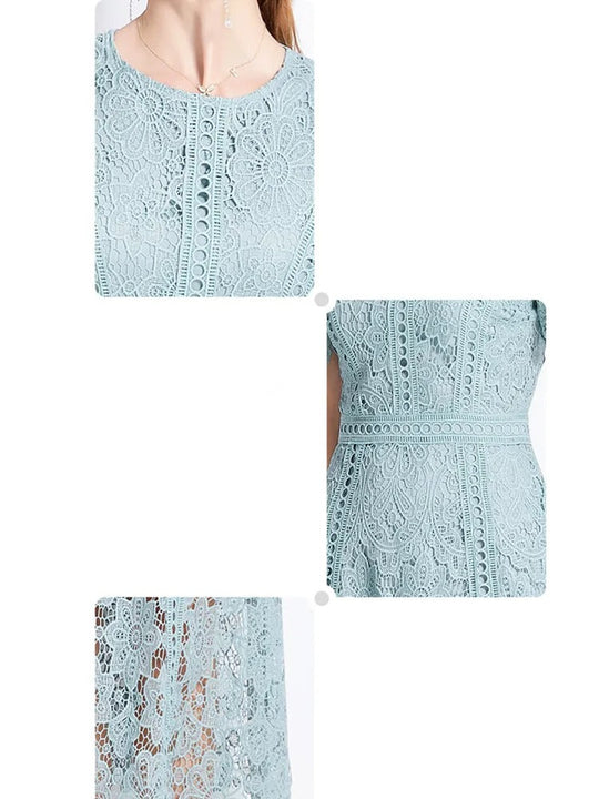 EB | Elegantes Spitzenkleid Midi-Länge