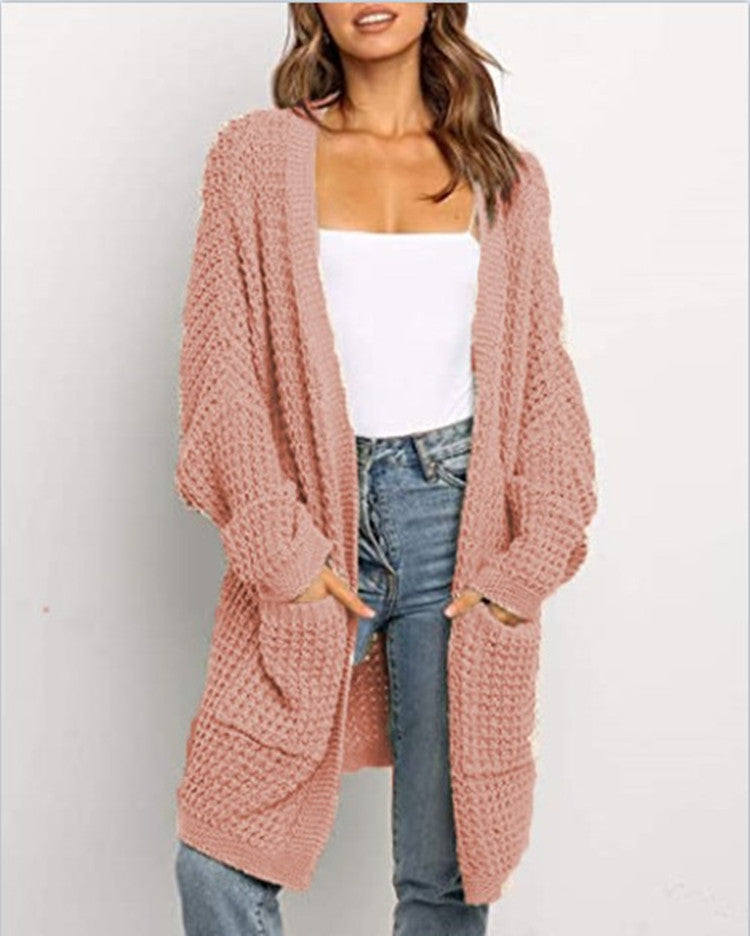 Damen Strickcardigan mit großzügigen Taschen und lockerer Passform EB