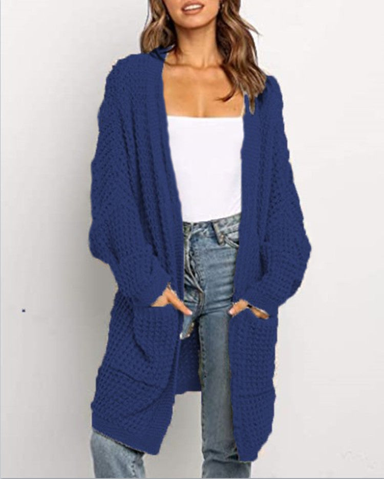 Damen Strickcardigan mit großzügigen Taschen und lockerer Passform EB