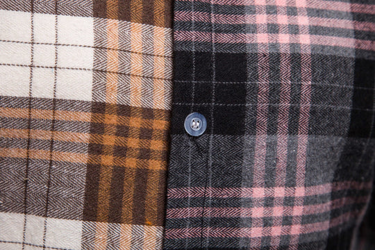 Herren Langarmhemd im kreativen Patchwork-Design EB
