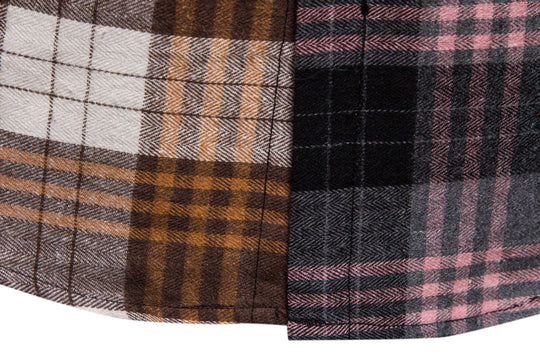 Herren Langarmhemd im kreativen Patchwork-Design EB