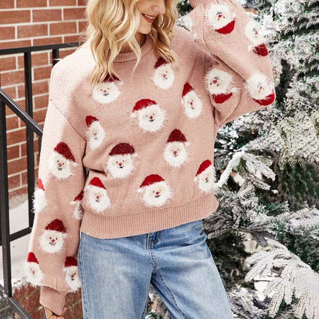 EB | Weihnachtlicher Strickpullover mit Rentiermotiv