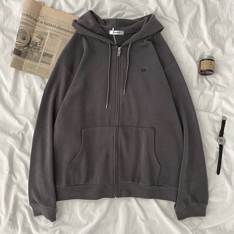 Damen lässiger Kapuzenpullover mit durchgehendem Reißverschluss und praktischen Eingrifftaschen EB