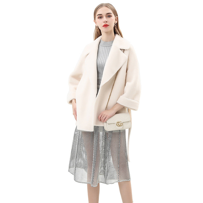 Damen Modische Manteljacke im Oversized-Stil EB