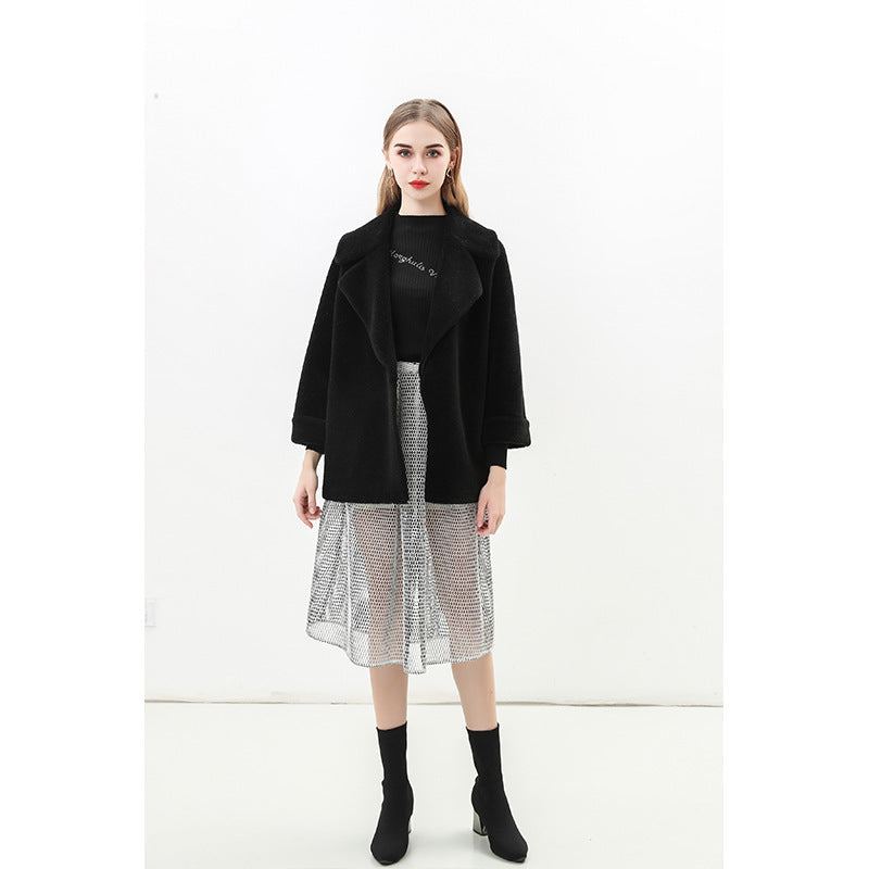 Damen Modische Manteljacke im Oversized-Stil EB