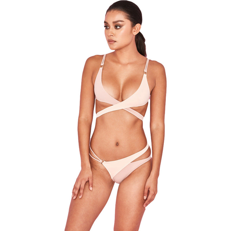 Damen Triangel-Bikini mit raffiniertem Wickel-Trägersystem EB