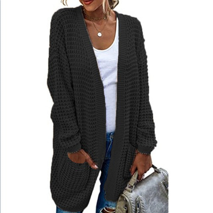 Damen Grobstrickjacke mit tiefen Taschen und lässigem Schnitt EB