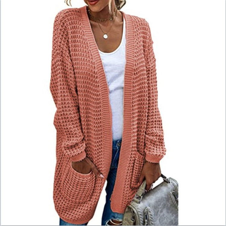 Damen Grobstrickjacke mit tiefen Taschen und lässigem Schnitt EB