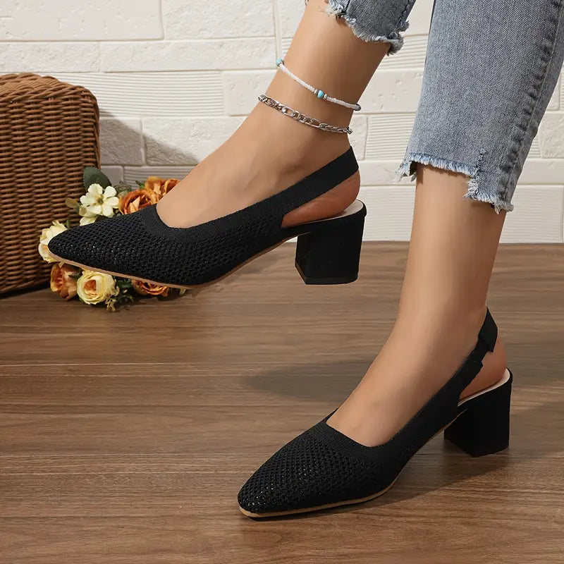 Atmungsaktive hochhackige Pantoffeln Sandalen Frauenschuhe EB