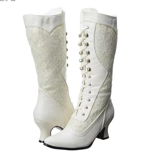 Vintage-Inspirierte Damen Stiefeletten EB