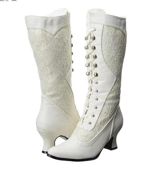 Vintage-Inspirierte Damen Stiefeletten EB