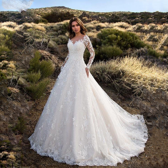 EB | Elegante weiße Braut Hochzeitskleid