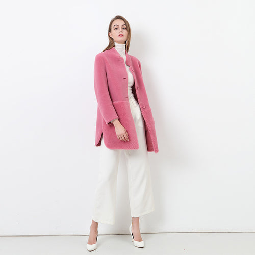 Damen Flauschige Fleecejacke mit elegantem Schnitt und praktischen Taschen EB
