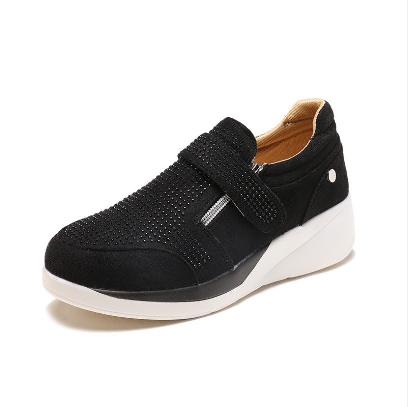 Damen sportliche High-Top Sneaker mit modischem Reißverschluss EB
