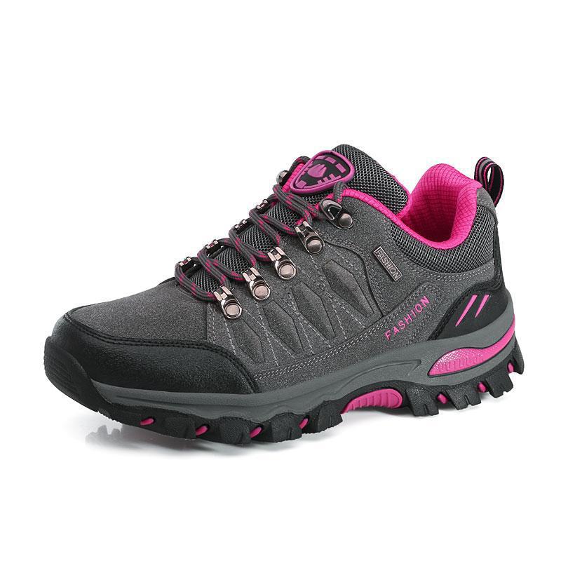 Damen nan atmungsaktiver Low-Cut-Trekkingschuh mit Metallösen, verstärkter Zehenkappe und griffiger Multiterrain-Sohle EB