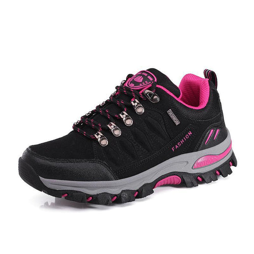 Damen nan atmungsaktiver Low-Cut-Trekkingschuh mit Metallösen, verstärkter Zehenkappe und griffiger Multiterrain-Sohle EB