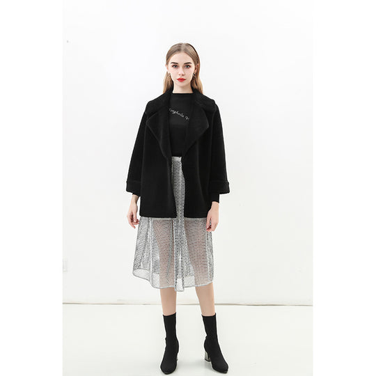 Damen Modische Manteljacke im Oversized-Stil EB