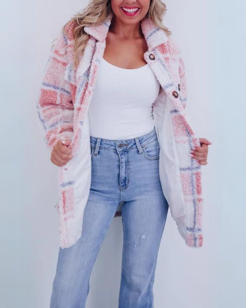 EB | Polar Fleece Plaid Jacke