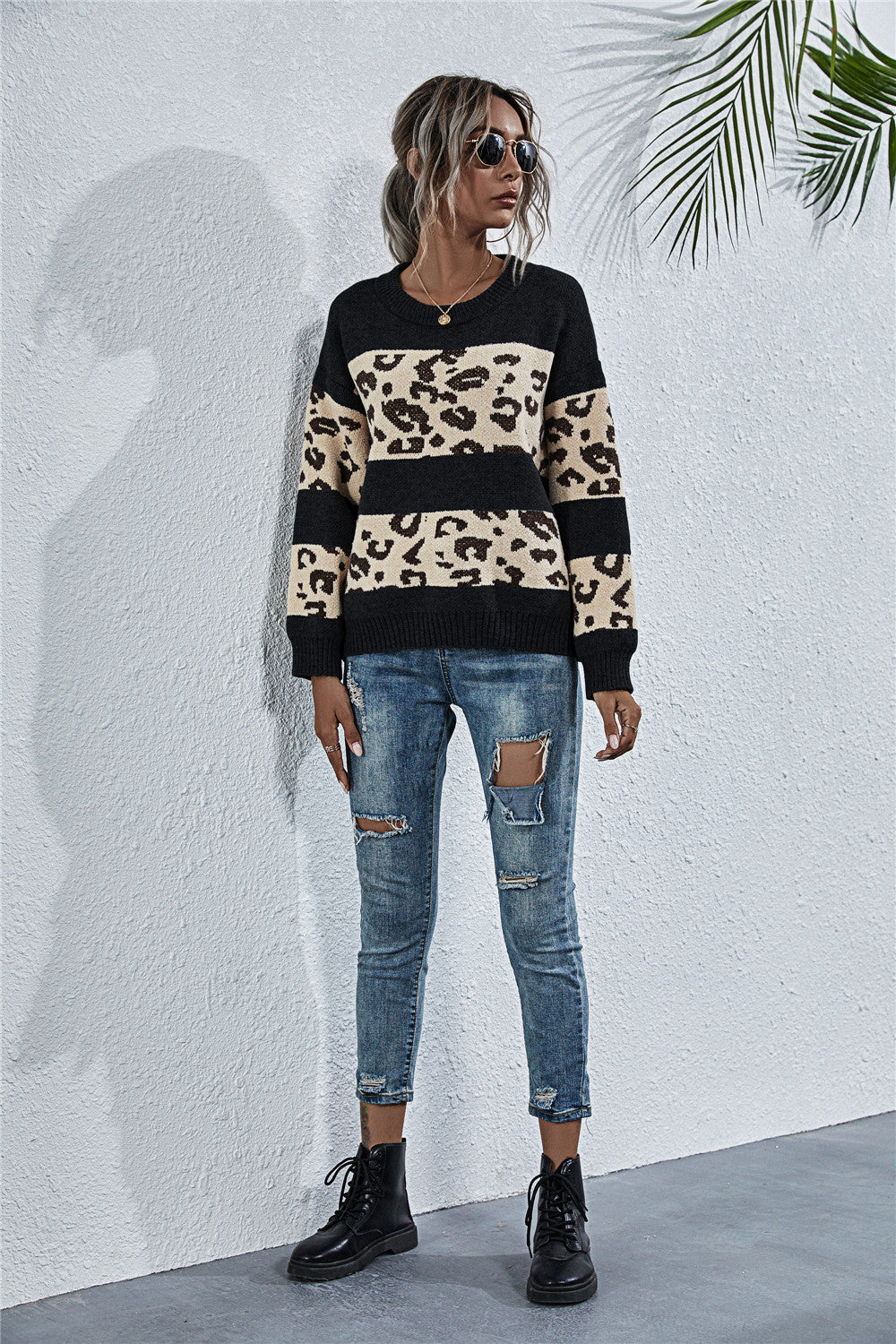 Damen Tiermotiv Pullover EB