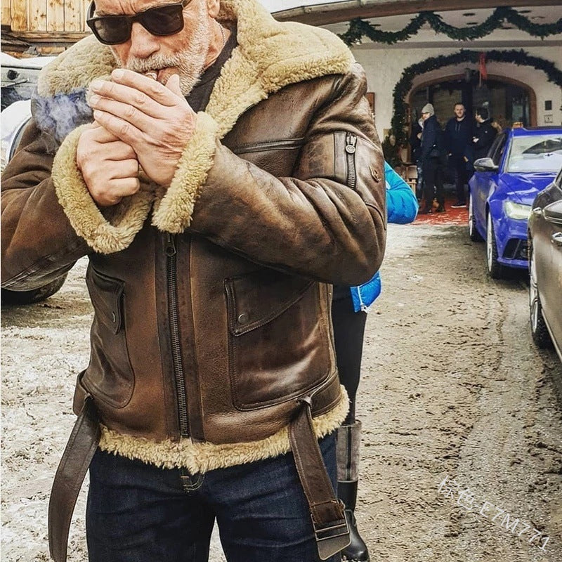 Herren authentische Jacke mit gefüttertem Stehkragen EB