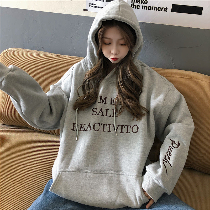 Damen Hoodies mit großem Logo und praktischer Kängurutaschen Design EB