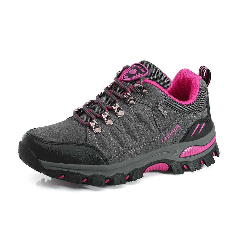 Damen nan atmungsaktiver Low-Cut-Trekkingschuh mit Metallösen, verstärkter Zehenkappe und griffiger Multiterrain-Sohle EB
