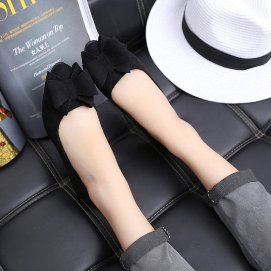 Damen Ballerinas mit eleganter Schleifenapplikation EB