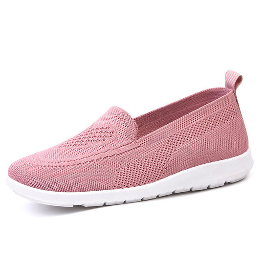 Damen Komfortable Slip-On Freizeitschuhe mit atmungsaktiver Netzstruktur EB