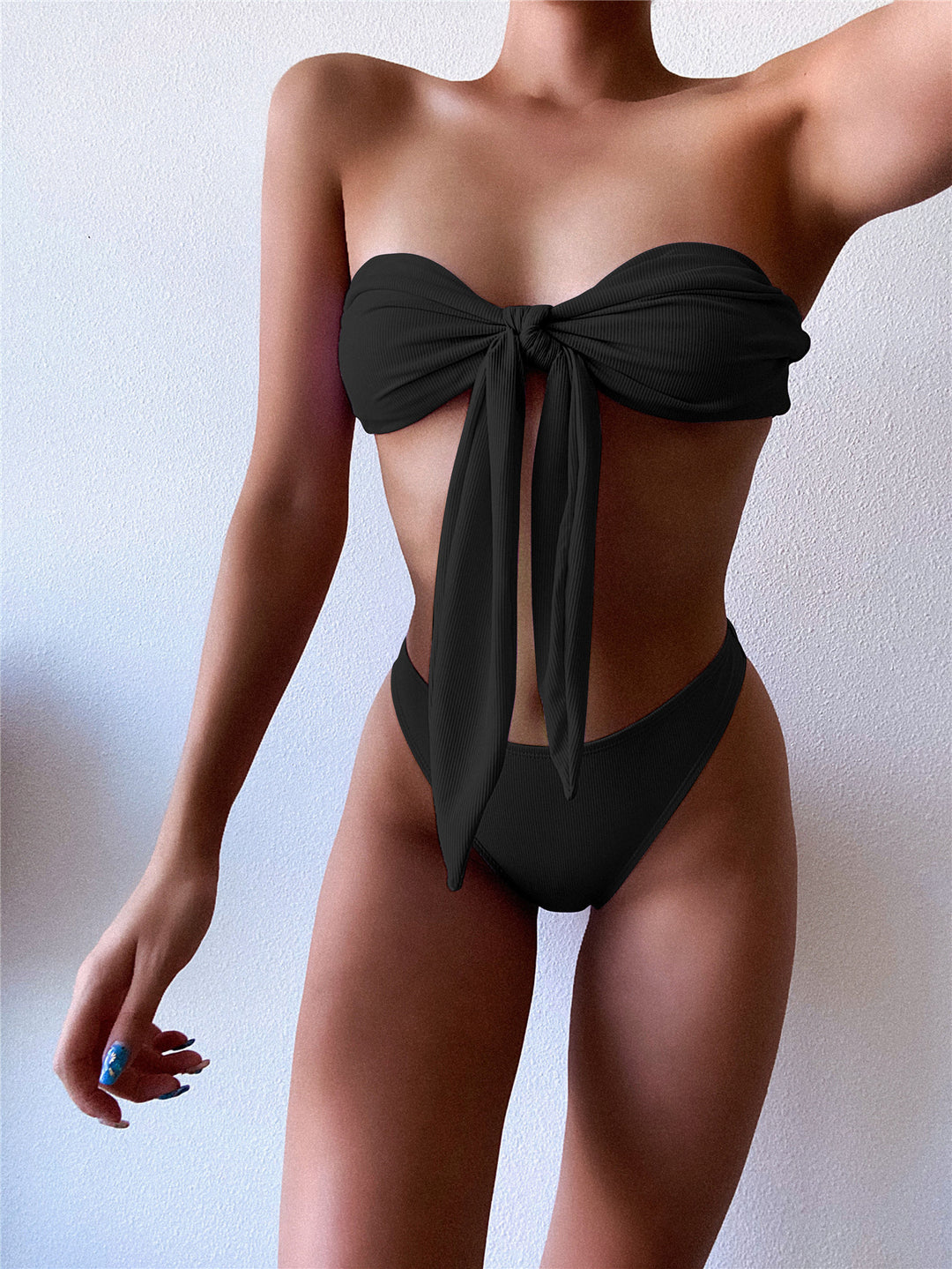 Damen Bandeau-Bikini mit Schleifen-Detail EB