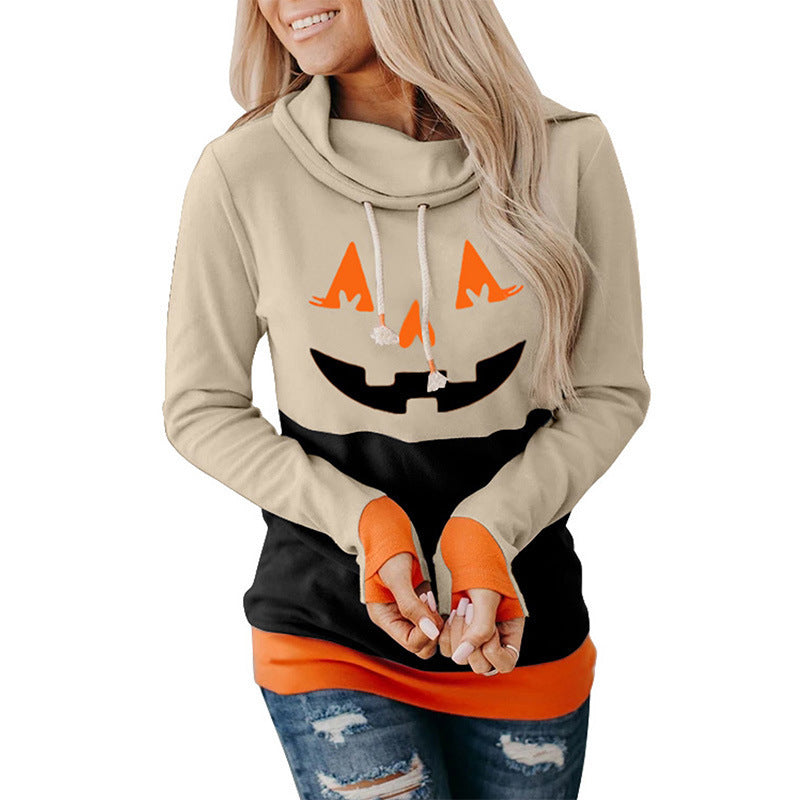 Damen Casual Kürbis Grafik Hoodie Heidi-Mode
