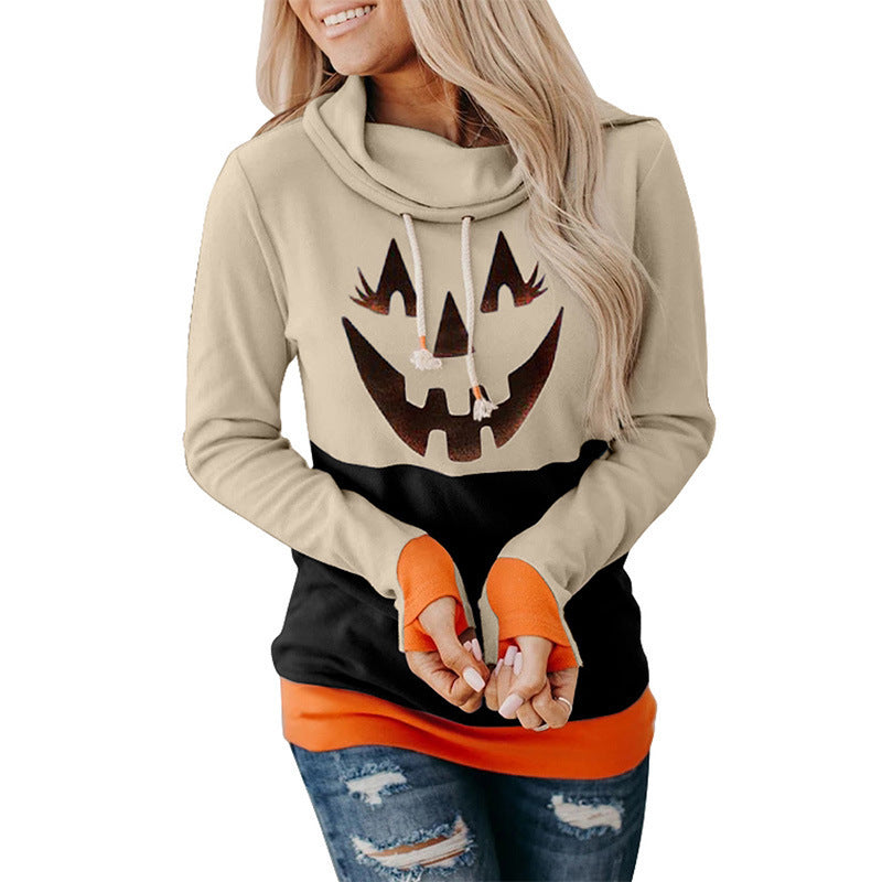 Damen Casual Kürbis Grafik Hoodie Heidi-Mode