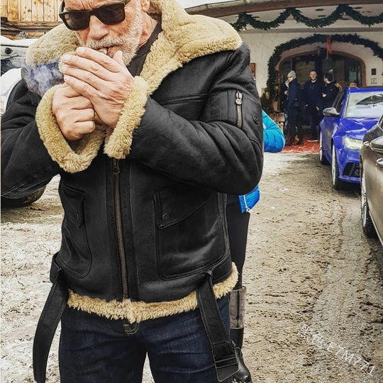 Herren authentische Jacke mit gefüttertem Stehkragen EB