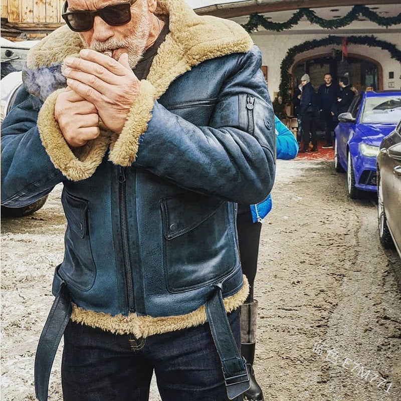 Herren authentische Jacke mit gefüttertem Stehkragen EB