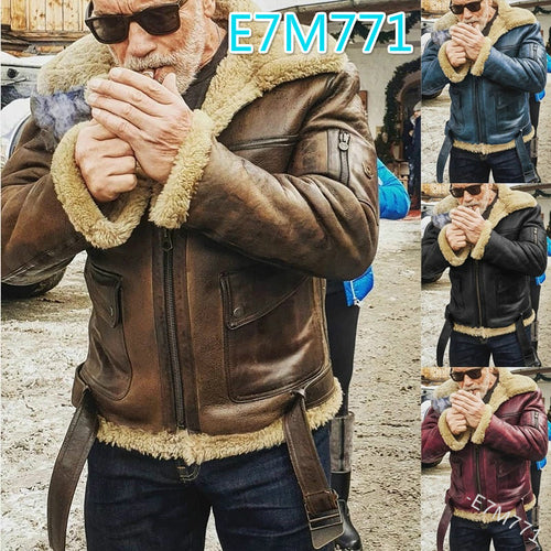 Herren authentische Jacke mit gefüttertem Stehkragen EB