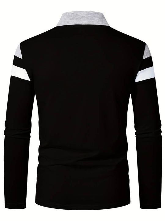 EB – langärmliges poloshirt mit reißverschluss